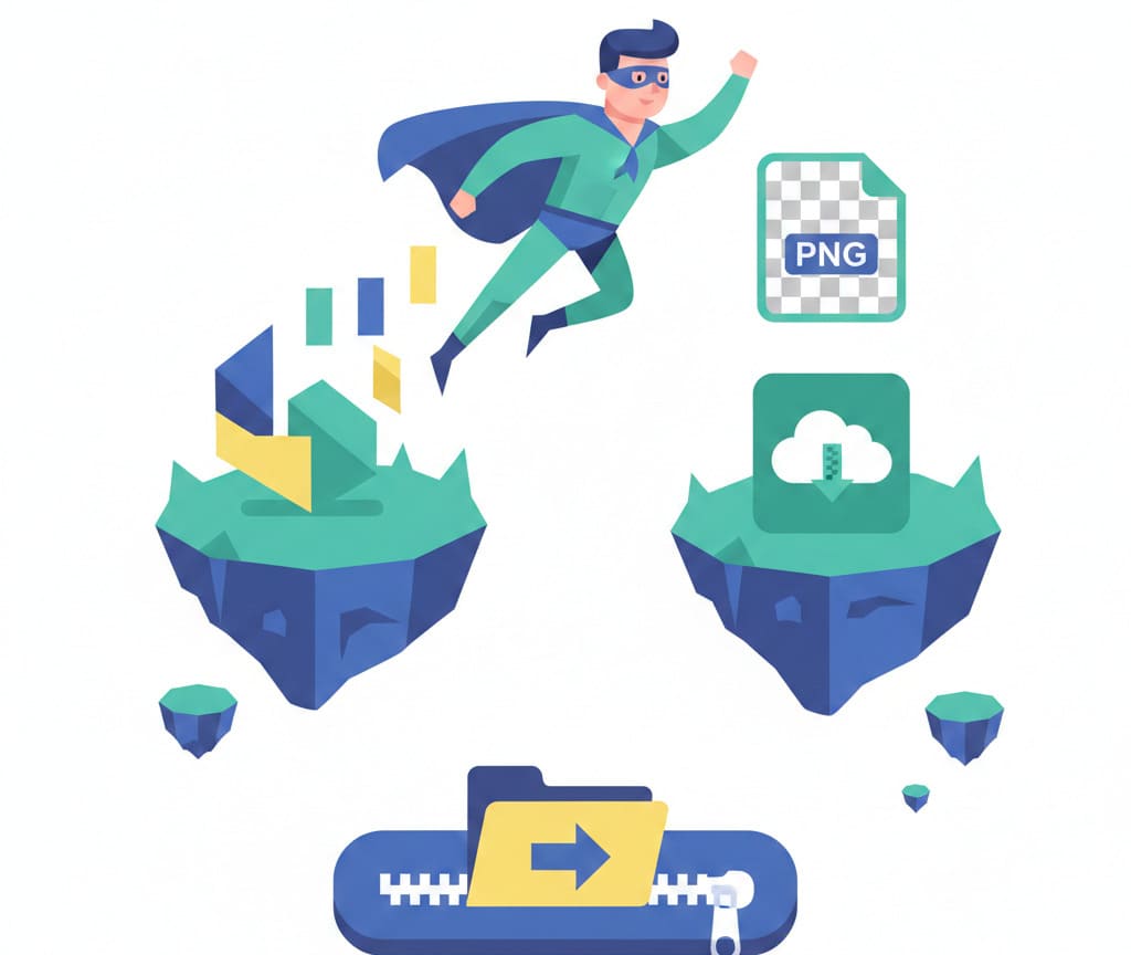 PNG Slices & ZIP Download